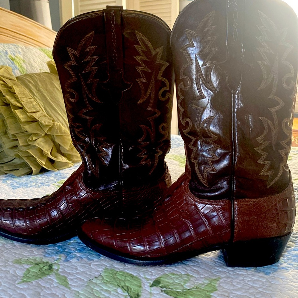 Hand made alligator boots